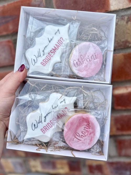 'Will You Be My Bridesmaid?' Sugar Cookies